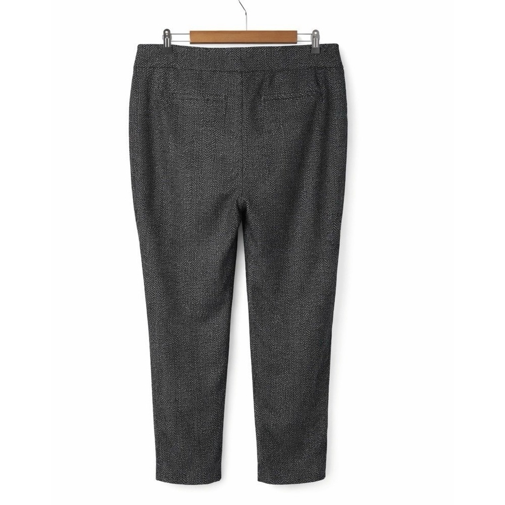 Chico's Pull On Waist Gray Black Silver Career Dress Pant Size 3.5 Tall US XL/18 - Picture 3 of 14